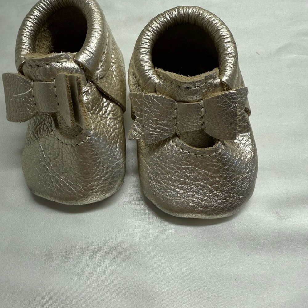 Freshly Picked Metallic Baby Moccasins